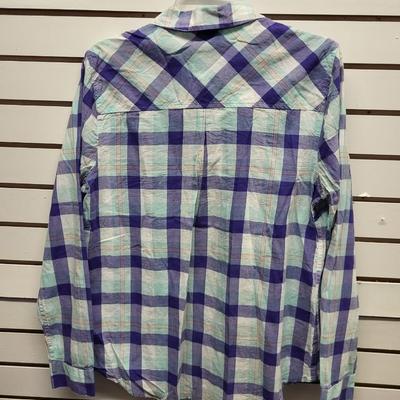 JOE BOXER SIZE LG BUTTON UP PLAID SHIRT