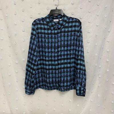LIZ CLAIBORNE - FUN COLORED WOMENâ€™S BUTTON UP - SIZE L