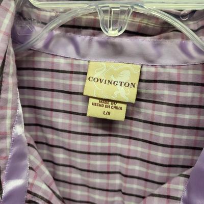 CONVINGTON WOMENS SIZE LG BUTTON UP SHIRT