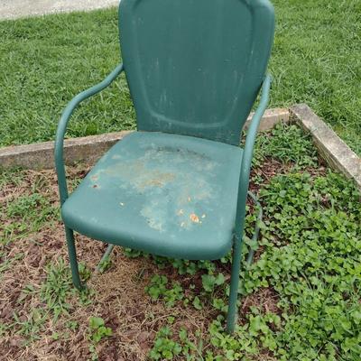 Mid Century Metal Garden Chair