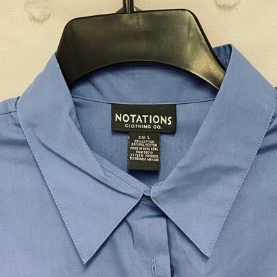 NWT - NOTATIONS CLOTHING CO. - WOMENâ€™S BUTTON UP TOP - SIZE L