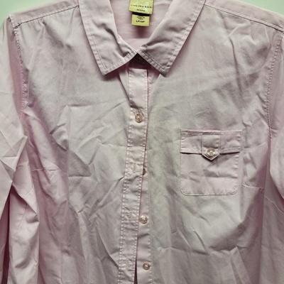 COVINGTON PETITE WOMENS SIZE LG/GP BUTTON UP BLOUSE