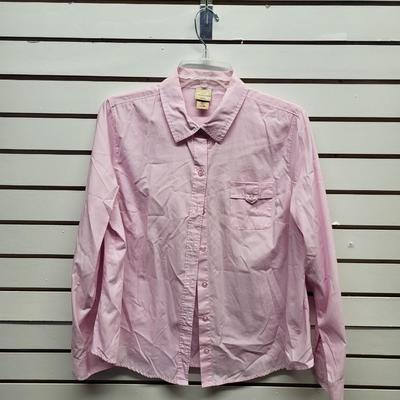 COVINGTON PETITE WOMENS SIZE LG/GP BUTTON UP BLOUSE