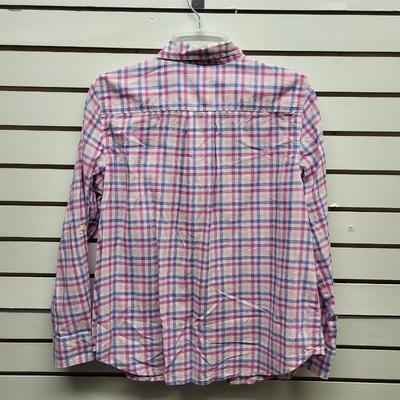 ST JOHNS BAY WOMENS PL PLAID FLANNEL BUTTON UP SHIRT