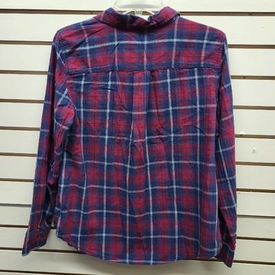 ST JOHNS BAY WOMENS SIZE PL BUTTON UP FLANNEL SHIRT