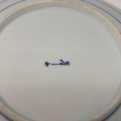 12.5 inches decorative blue design plate