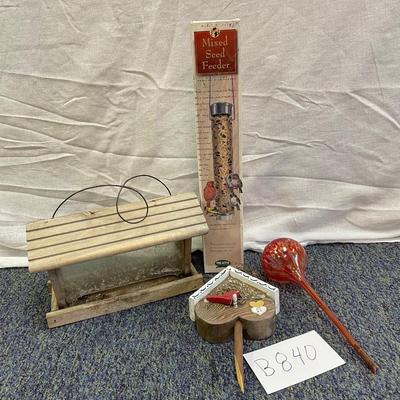 Bird house and watering bulb