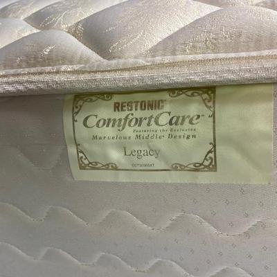 King size mattress w/split box springs with frame