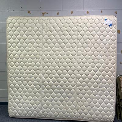 King size mattress w/split box springs with frame