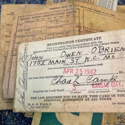 War coupons for mileage and rations