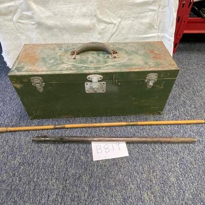 Gun cleaning tools and metal storage box