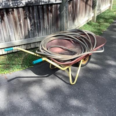 G1263 Vintage Wheelbarrow with Hose