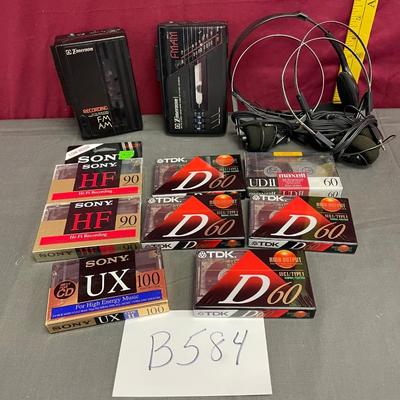 2 Walkman Radios and cassettes