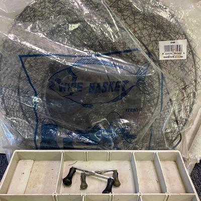 Tackle box and wire basket