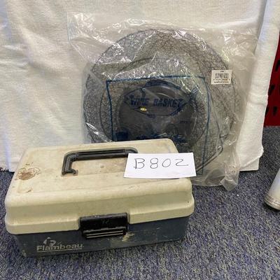 Tackle box and wire basket