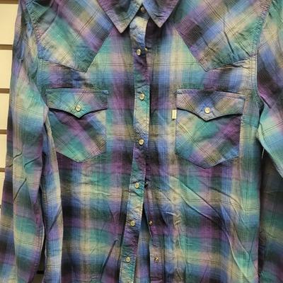 LEVIS WOMENS -XL- SNAP UP SHIRT