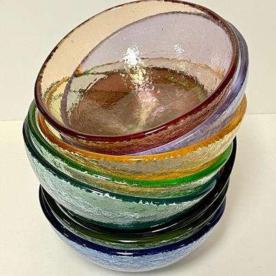 LOT 151  FIRE & LIGHT 40 PC SET OF DISHES SERVICE FOR 8 ARCATA CALIFORNIA RECYCLED GLASS