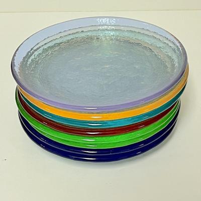 LOT 151  FIRE & LIGHT 40 PC SET OF DISHES SERVICE FOR 8 ARCATA CALIFORNIA RECYCLED GLASS