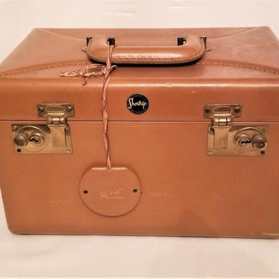 Lot #65 Vintage Leather Train Case