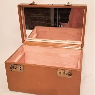 Lot #65 Vintage Leather Train Case