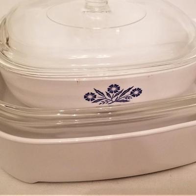 Lot #66 Corning Ware - Cornflower - Lot - 3 pieces