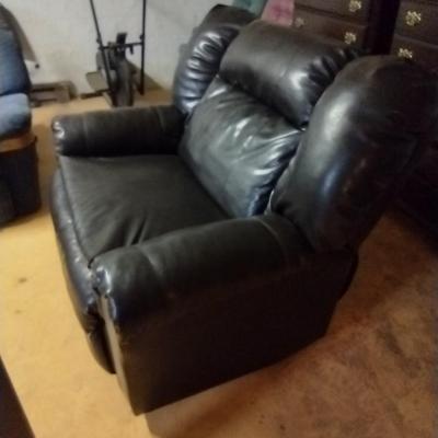 Oversized Faux Leather Recliner