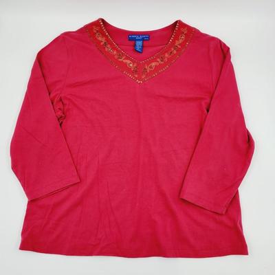 WOMENS LARGE PETITE LONG SLEEVE LOT