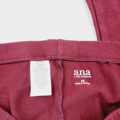 ANA-WOMEN'S MAROON LEGGINGS-MEDIUM