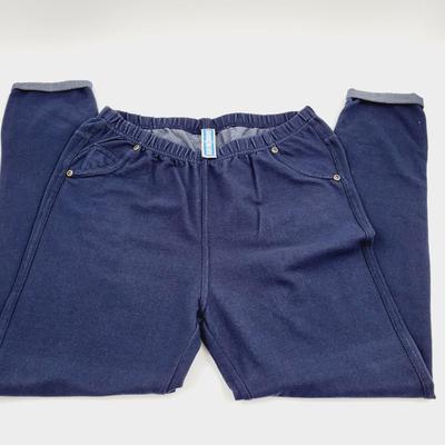 ASHLEY BLUE-WOMEN'S CUTE CUFFED JEGGINGS-LARGE
