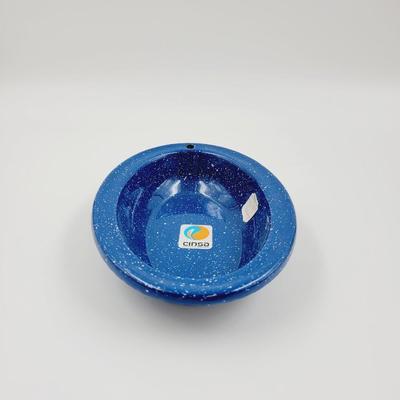 VINTAGE CINSA BLUE ENAMELWARE OVAL BOWL