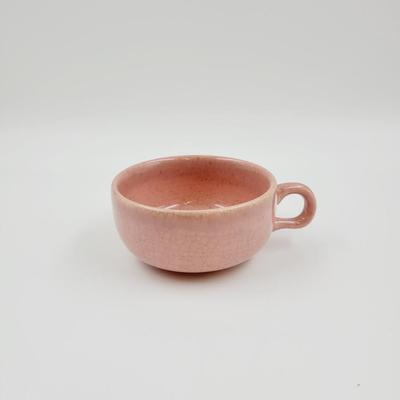 VINTAGE RUSSELL WRIGHT PINK/CORAL AMERICAN MODERN STEUBENVILLE CUP