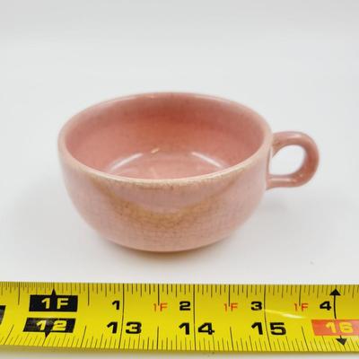 VINTAGE RUSSELL WRIGHT PINK/CORAL AMERICAN MODERN STEUBENVILLE CUP