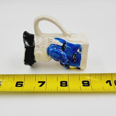 VINTAGE COLONIAL BLUE COAT SMALL TOBY JUG