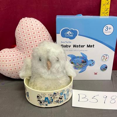 Baby Owl, Bowl and Water Mat