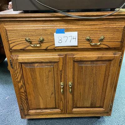 Microwave cart on wheels