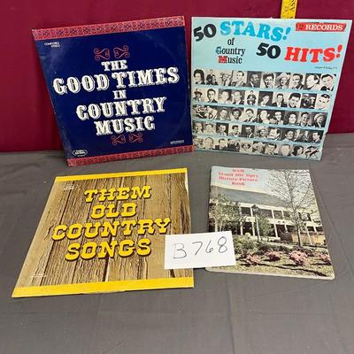 3 country records with Grand Ole Opry picture book