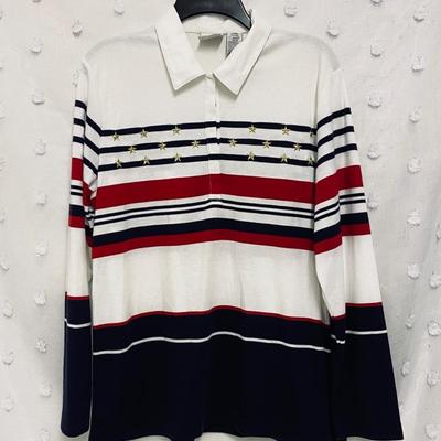 JASON MAXWELL - PERFECT FOR LABOR DAY WOMENâ€™S TOP - SIZE L
