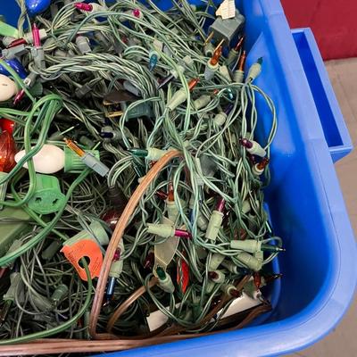Tote of Christmas lights