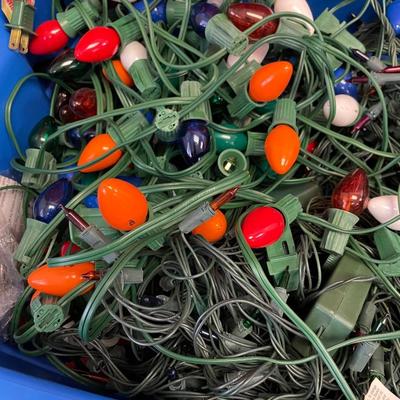 Tote of Christmas lights