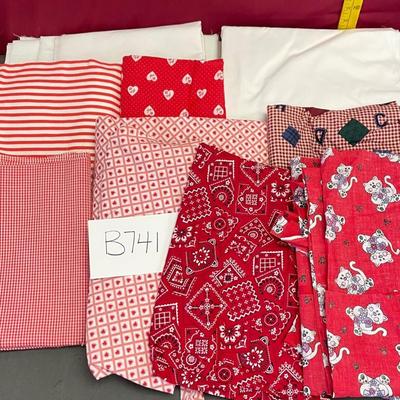 Red material assortment