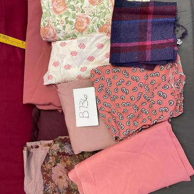 Pink/mauve material assortment