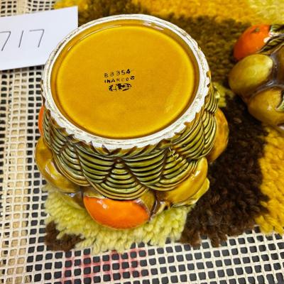 Latch hook projects & Inarco Japan ceramic orange spice