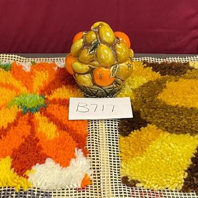 Latch hook projects & Inarco Japan ceramic orange spice