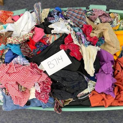 Large tote of miscellaneous material