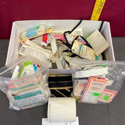 Bias tape, elastic, and velcro assortment