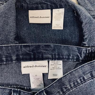 ALFRED DUNNER - WOMENâ€™S DENIM COORDINATES WITH CUTE DETAILS - SIZE 12
