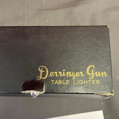 Derringer gun table lighter
