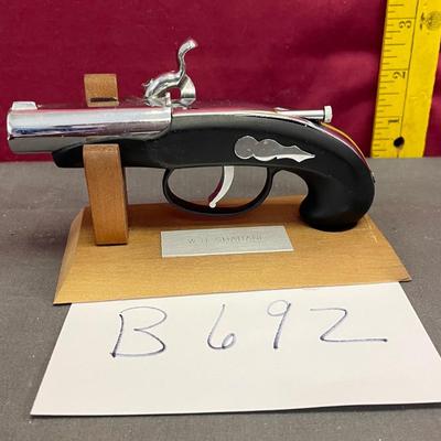 Derringer gun table lighter