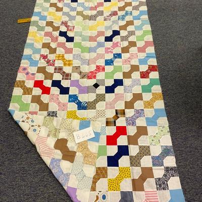 43x88 unfinished bow tie quilt top