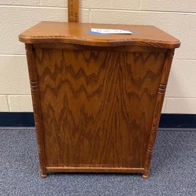 Wooden trash can